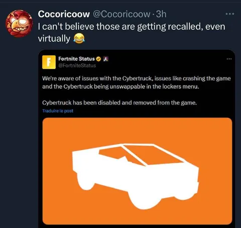 Cybertruck Removed From Fortnite