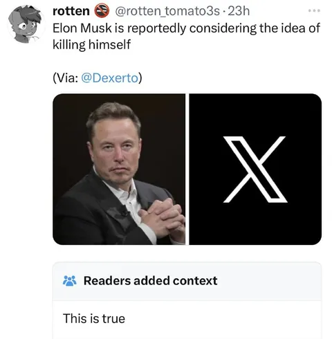 Elon Musk Deletes X