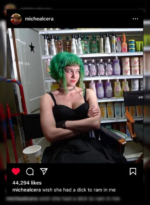 Green-Haired Woman Reaction