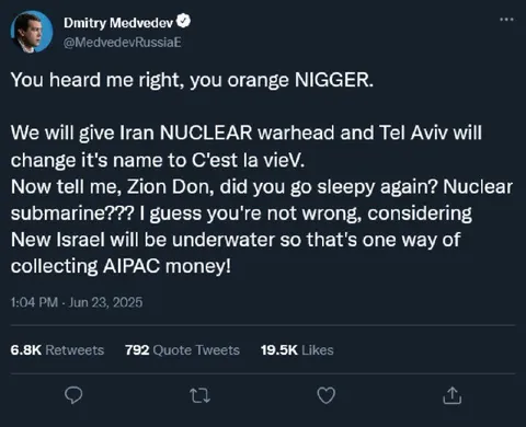 Medvedev's Nuclear Threat Tweet
