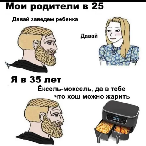 Родители хотят ребёнка, я аэрогриль