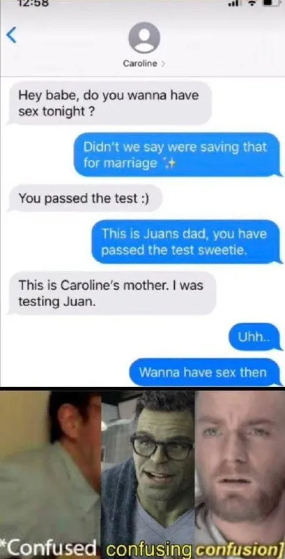 Caroline's Mother Test Confusion
