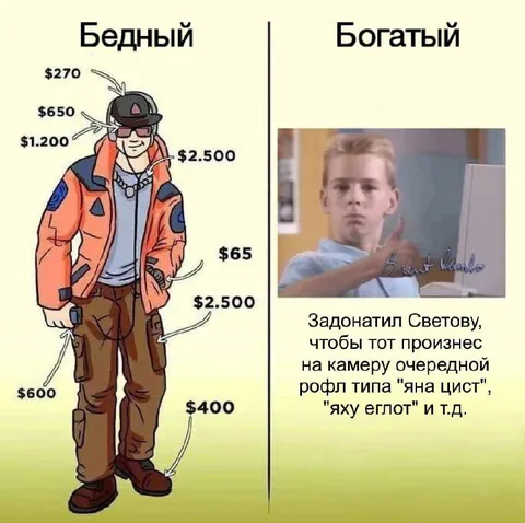 Бедный и богатый донат Светову