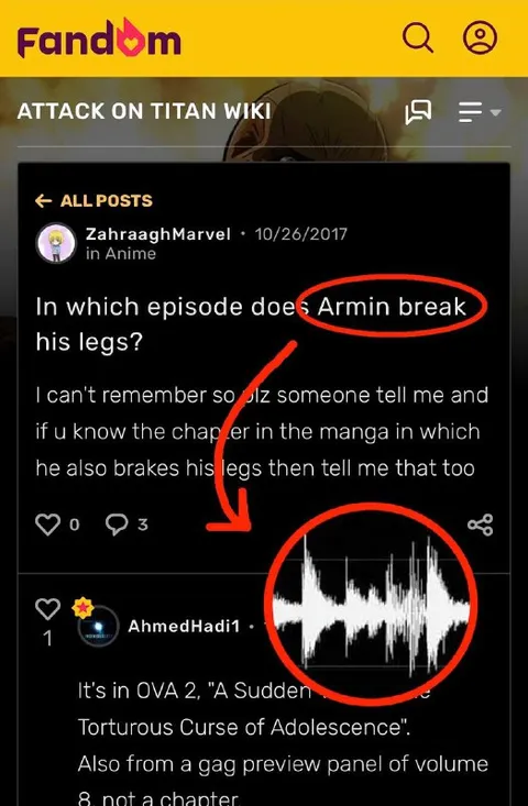 Armin Breaks His Legs