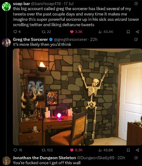 Sorcerer Likes Deltarune Tweets