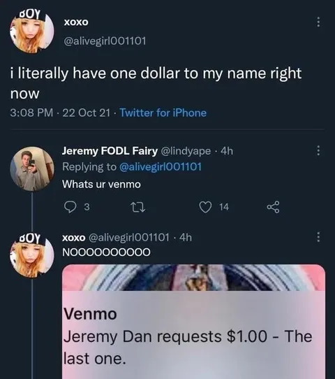 One Dollar Venmo Request