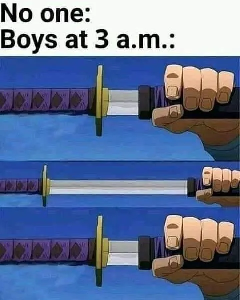 Boys at 3 a.m. With a Sword