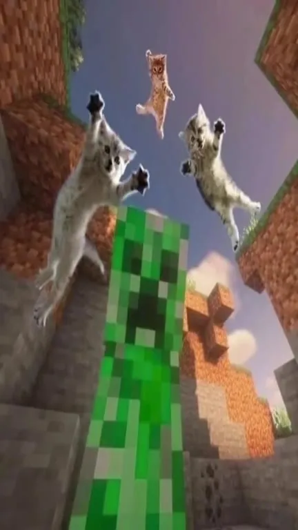 Котики в мире Minecraft