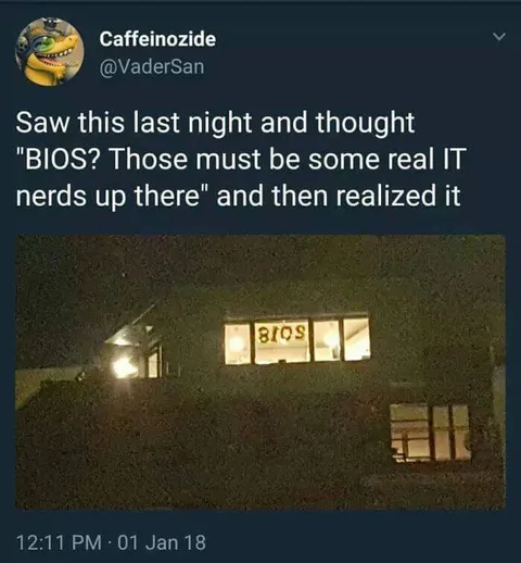 BIOS Window IT Nerd Misread