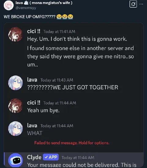 Breakup Over Nitro