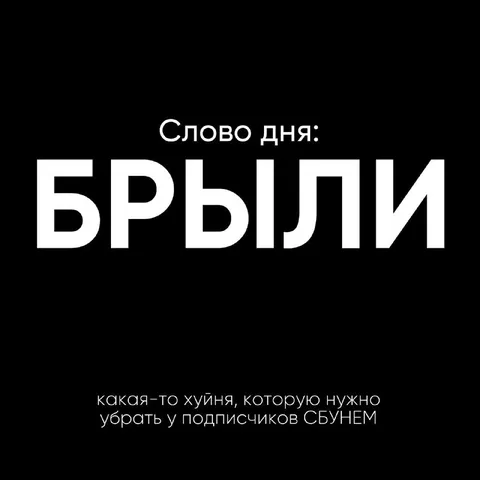 Слово дня: БРЫЛИ