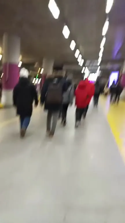 Поток людей в метро