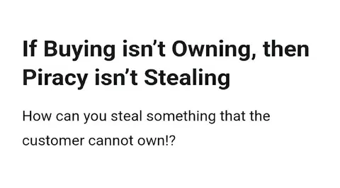 Piracy Isn’t Stealing
