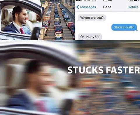 Stuck in Traffic Stucks Faster