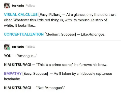Kim Kitsuragi Rejects Among Us