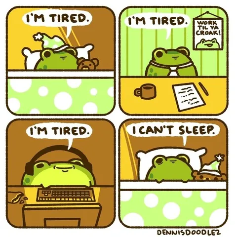 Tired Frog Can't Sleep