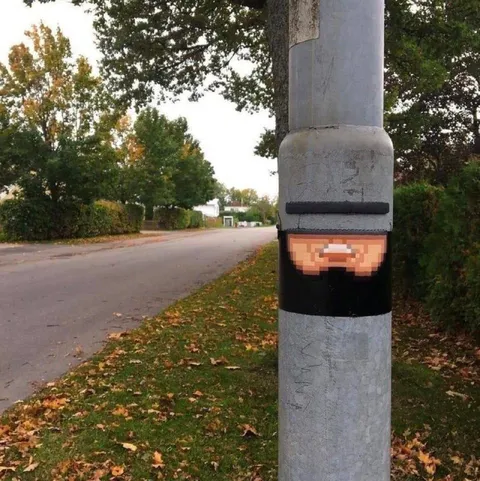 Пиксельная попа на столбе