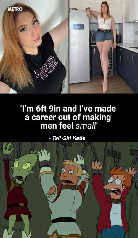 Tall Girl Makes Men Feel Small