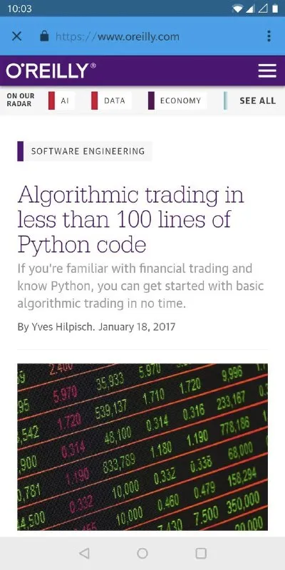 Algorithmic Trading in Python