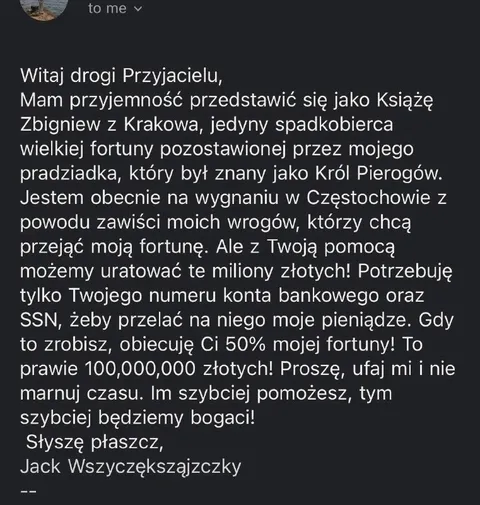 Książę z Krakowa i miliony