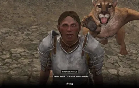 Oblivion Mountain Lion Dialogue