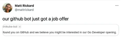 GitHub Bot Gets Job Offer