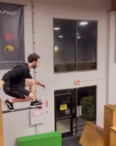 Parkour Jump Ends in a Crash