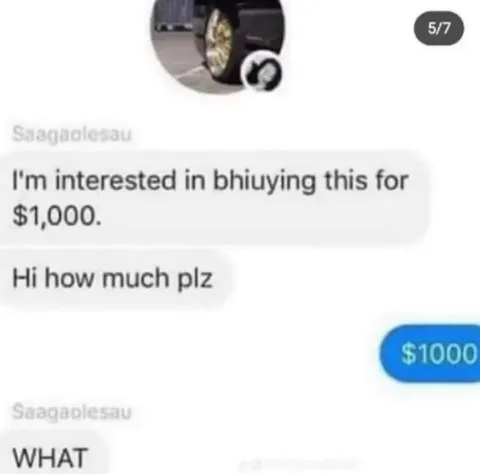 Marketplace Buyer Offers $1000