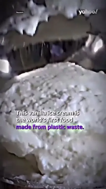 Vanilla Ice Cream Made from Plastic