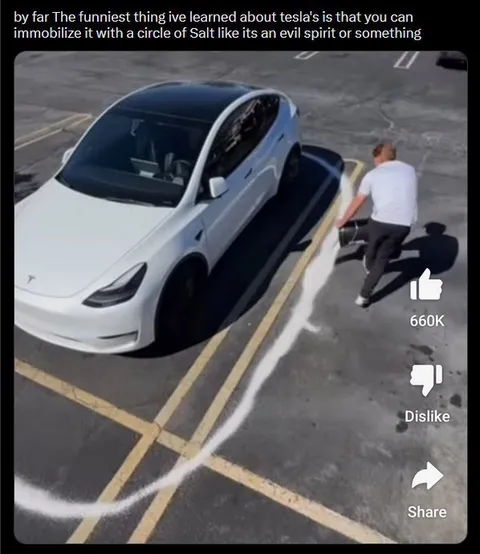 Tesla Trapped by Salt Circle