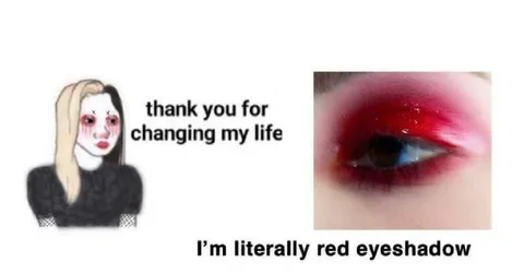 Red Eyeshadow Thanks