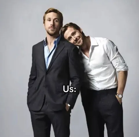 Us leaning on each other