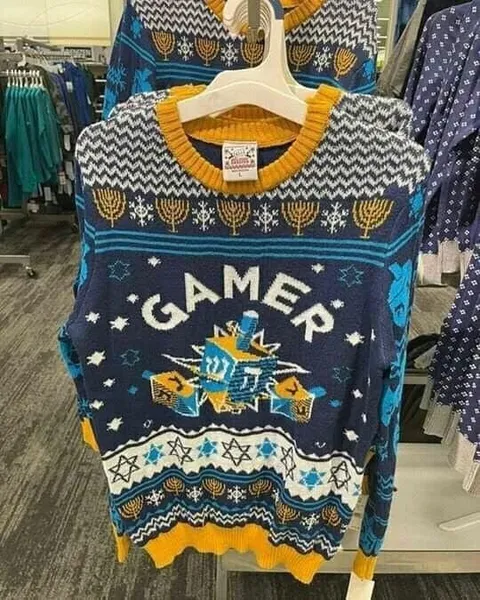 Gamer Hanukkah Christmas Sweater