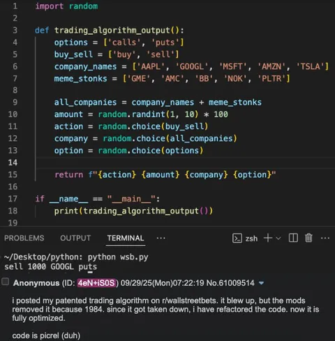 Random Trading Algorithm