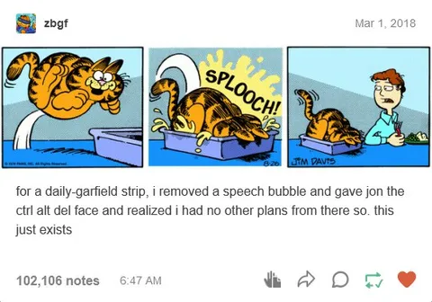 Garfield’s Accidental Pool Dive