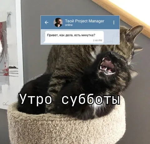 Утро субботы и менеджер