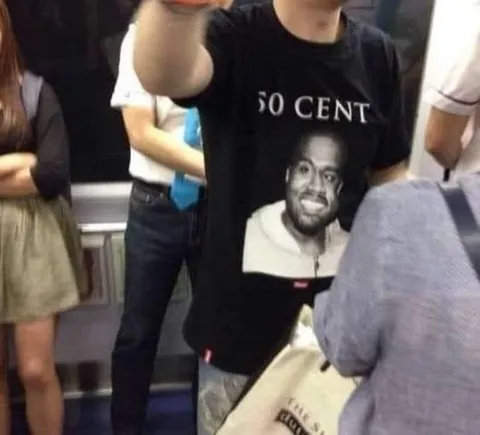 50 Cent T-Shirt on the Subway