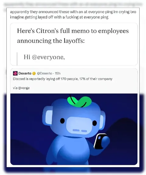 Layoffs With an @everyone Ping