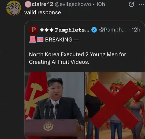 North Korea Bans AI Fruit Videos