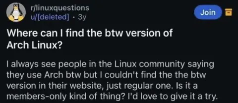 The BTW Version of Arch Linux