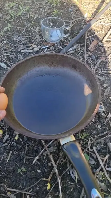 Яйцо на сковороде с сюрпризом
