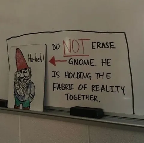 Gnome Holding Reality Together
