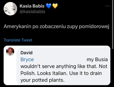 Amerykanin i zupa pomidorowa