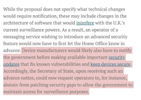 Government Stops Security Patches