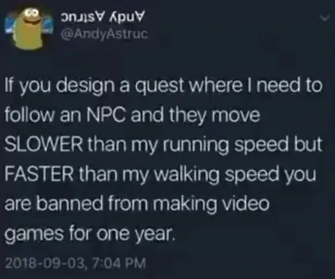 NPC Escort Quest Too Slow