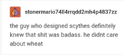 Scythe Designer Knew It Was Badass