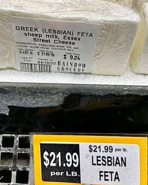 Lesbian Feta Price Tag