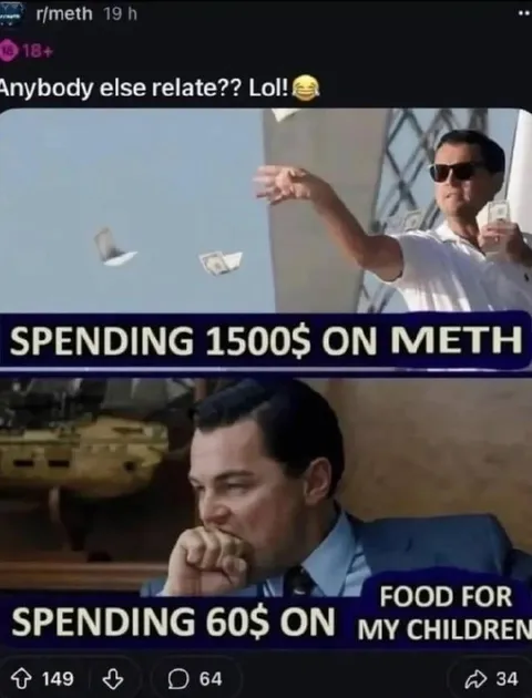 Spending Money on Meth vs Children