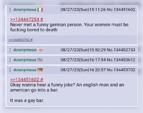 Englishman and American Gay Bar Joke