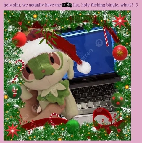Naughty List Christmas Labubu